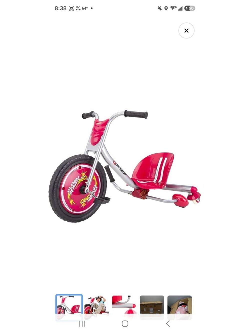 Razor Crazy Cart Shift Trike - Red